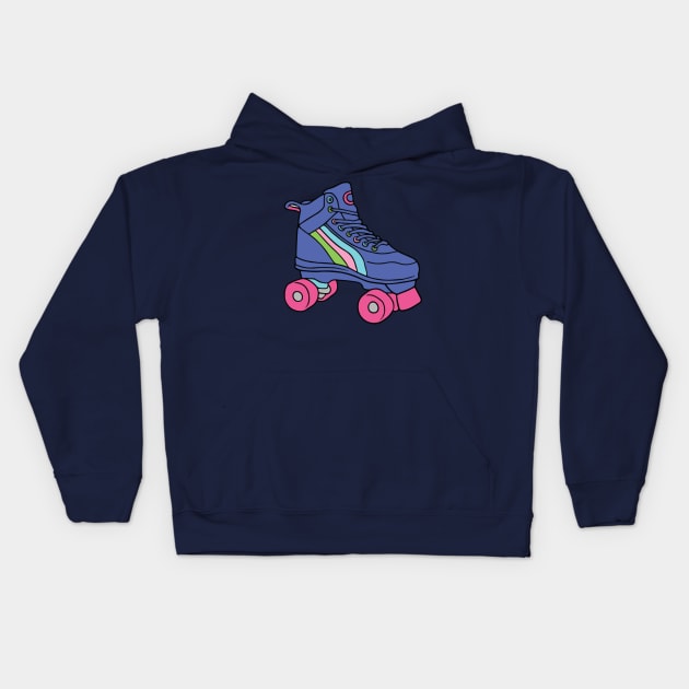 80s Retro Skates Kids Hoodie by Gustavo Alvaro